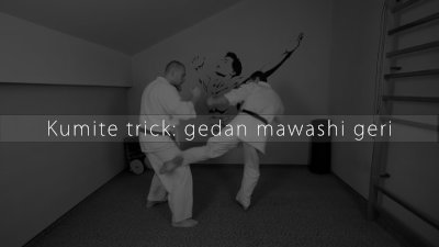 Kyokushin Online Academy - Kumite trick: Mawashi geri gedan mark and mawashi geri gedan
