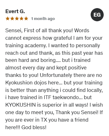 Kyokushin Online Academy - rewiews